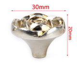 Maxbell 2x Antique Silver Rose Cabinet knob Drawer Furniture Handle Pull Hardware DIY