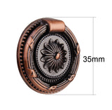 Maxbell 2x Red Bronze Round Cabinet Door Drawer Wardrobe Pull Ring Handle Knobs Dia 35mm