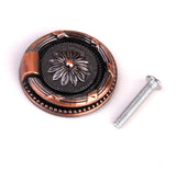Maxbell 2x Red Bronze Round Cabinet Door Drawer Wardrobe Pull Ring Handle Knobs Dia 35mm