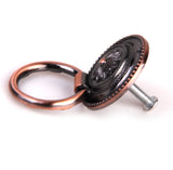 Maxbell 2x Red Bronze Round Cabinet Door Drawer Wardrobe Pull Ring Handle Knobs Dia 35mm