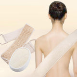 Maxbell Bath Terry Cloth Back Strap Shower Sponge Scrubber+Loofah Terry Cloth Bath Back Strap Shower Sponge Scrubber
