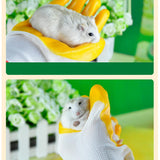 Maxbell 4xProtective Gloves Bite-proof for Hamster Bite - Blue Zebra-stripe