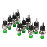 Maxbell 8x10 x Mini Momentary Push Button Switch for Model Railway Hobby Green