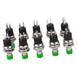 Maxbell 9x10 x Mini Momentary Push Button Switch for Model Railway Hobby Green