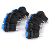 Maxbell 20pcs Blue + Black On/Off Latching Push Button Switch Locking Dash for Car Boat