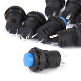 Maxbell 20pcs Blue + Black On/Off Latching Push Button Switch Locking Dash for Car Boat