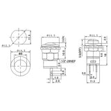 Maxbell 8x10 x Car Boat Locking Dash OFF-ON Push Button Switch Black