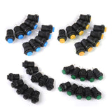 Maxbell 20pcs Blue + Black On/Off Latching Push Button Switch Locking Dash for Car Boat