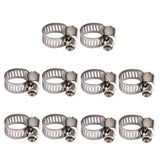 Maxbell 4x10xAdjustable Fuel Petrol Pipe Hose Clips Stainless Spring Clamps  Φ8-12mm
