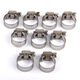 Maxbell 30x Adjustable Car Fuel Petrol Pipe Hose Clips Stainless Spring Clamp 8-19mm