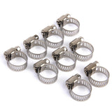 Maxbell 30x Adjustable Car Fuel Petrol Pipe Hose Clips Stainless Spring Clamp 8-19mm