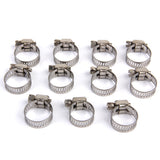 Maxbell 30x Adjustable Car Fuel Petrol Pipe Hose Clips Stainless Spring Clamp 8-19mm
