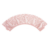 Maxbell Hollow Leaves Pattern Cake Paper Wrap Cupcake Wrapper Wedding Decor 12Pcs