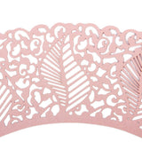 Maxbell Hollow Leaves Pattern Cake Paper Wrap Cupcake Wrapper Wedding Decor 12Pcs