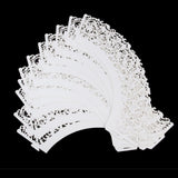 Maxbell Hollow Out Cake Paper Wrap Cupcake Wrapper Wedding Decor 12Pcs White