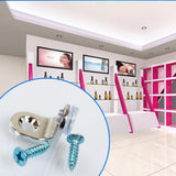 Maxbell 8x10pcs Suction Cup Base Metal Plate Glass Shelf Support Holder