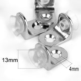 Maxbell 8x10pcs Suction Cup Base Metal Plate Glass Shelf Support Holder