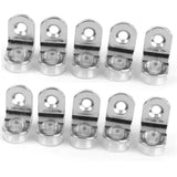 Maxbell 8x10pcs Suction Cup Base Metal Plate Glass Shelf Support Holder