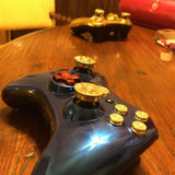 Maxbell Full Housing Shell Case Button for PS4 Controller - Red + 2x Thumbsticks