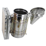 Maxbell Beekeeping Stainless Steel Bee Hive Smoker w/Heat Shield & J Hook Beehive Tool
