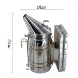 Maxbell Beekeeping Stainless Steel Bee Hive Smoker w/Heat Shield & J Hook Beehive Tool