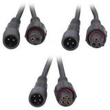 Maxbell 50cm Waterproof LED Lamp 3 Cores Male/Female Plug Cables Wire 1pcs