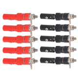 Maxbell 6x4mm Insulated Banana Plug Socket Jack Connectors New 10 Pairs Red&Black