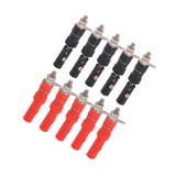 Maxbell 6x4mm Insulated Banana Plug Socket Jack Connectors New 10 Pairs Red&Black