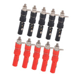 Maxbell 6x4mm Insulated Banana Plug Socket Jack Connectors New 10 Pairs Red&Black