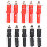 Maxbell 6x4mm Insulated Banana Plug Socket Jack Connectors New 10 Pairs Red&Black