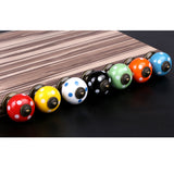 Maxbell Ceramic Dot Door Knob Handle Drawer Cupboard Wardrobe Porcelain Pull 2 pcs