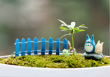 Maxbell Glass Terrarium Flower Vase Candlestick+10pcs Mini Elephant+1pc Bonsai Fence