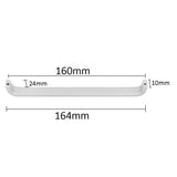 Maxbell 160mm Door Drawer Pull Knob Cabinet Handle Hardware - Matte Silvery