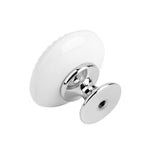 Maxbell 2x Mushroom Cabinet Cupboard Door Drawer Bin Pull Handle Knob puller White 37mm