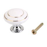 Maxbell 2x Mushroom Cabinet Cupboard Door Drawer Bin Pull Handle Knob puller White 37mm