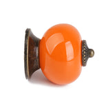 Maxbell 2 x Vintage Retro Round Drawer Cabinet Cupboard Door Pull Handle Knob Orange