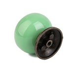 Maxbell 2x Ceramic Retro Round Drawer Cabinet Cupboard Door Handle Knob Decor Green