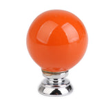 Maxbell 3xOrange Ball Ceramic Knob Drawer Cabinet Wardrobe Door Pull Handle Hardware