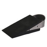 Rubber Stainless Steel Door Stopper Stop Door Block Wedge Black 12.8x5x4cm