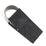 Rubber Stainless Steel Door Stopper Stop Door Block Wedge Black 12.8x5x4cm