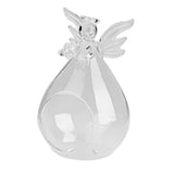 Maxbell Clear Globe Ball Glass Hanging Flower Vase Bottle + Angel Terrarium Candlestick