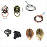 Maxbell 22xTree Leaf Shaped Wardrobe Door Knob Retro Cabinet Door Pull Handle Bronze