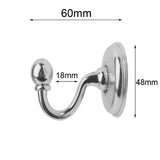 Maxbell 4x2x Curtain Drapery Tiebacks Holdbacks Wall Tassel Hook Holder Silver
