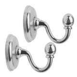 Maxbell 4x2x Curtain Drapery Tiebacks Holdbacks Wall Tassel Hook Holder Silver