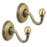 Maxbell 4x2x Curtain Drapery Tiebacks Holdbacks Wall Tassel Hook Holder Bronze