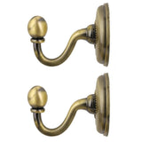 Maxbell 4x2x Curtain Drapery Tiebacks Holdbacks Wall Tassel Hook Holder Bronze