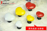 Maxbell 4xHeart Shaped Ceramic Door Drawer Cabinet Handle Pull Knob Hardware Red_S