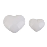 Maxbell 14xHeart Shaped Ceramic Door Drawer Cabinet Handle Pull Knob Hardware White_L
