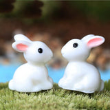 Maxbell 4xMiniature Resin Dollhouse Bonsai Garden Ornament Landscape Rabbits 10pcs