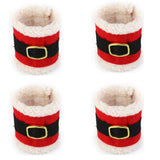 Maxbell 4pcs Christmas Napkin Rings Serviette Holder Wedding Banquet Dinner Decor